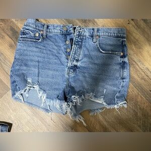 Button fly denim shorts. Lucky brand. Size 12